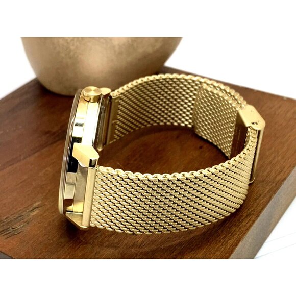 Movado Men's Watch 3600560 Bold Gold Dial Swiss Quartz Steel 40mm Mesh Band - Picture 9 of 14